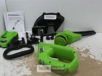 Greenworks g24lt25k2 accu grastrimmer met 24v batterij en 24v acculader - afbeelding 1 van  8