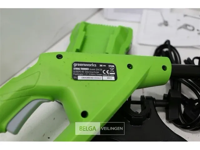 Greenworks g24lt25k2 accu grastrimmer met 24v batterij en 24v acculader - afbeelding 6 van  8