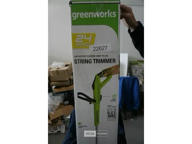 Greenworks g24lt28k2 accu grastrimmer met 24v batterij en 24v acculader - afbeelding 8 van  8