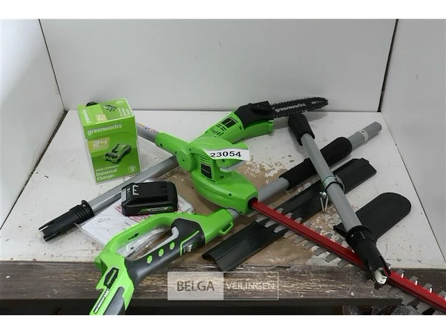 Greenworks g24pshk2 accu paalheggenschaar incl. 1x 24 volt 2.0ah accu en lader - afbeelding 1 van  7