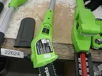 Greenworks g24pshk2 accu paalheggenschaar met 24v batterij en 24v acculader - afbeelding 2 van  6