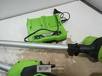 Greenworks g24x2ltk2x 48v accu grastrimmer met 2x 24v batterij en 24v acculader - afbeelding 3 van  4