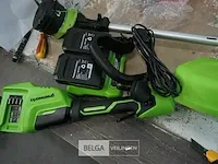 Greenworks g24x2ltk2x 48v accu grastrimmer met 2x 24v batterij en 24v acculader - afbeelding 1 van  3
