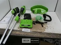Greenworks g24x2ltk2x 48v accu grastrimmer met 2x 24v batterij en 24v acculader - afbeelding 1 van  5