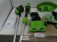 Greenworks g24x2ltk2x 48v accu grastrimmer met 2x 24v batterij en 24v acculader - afbeelding 2 van  5