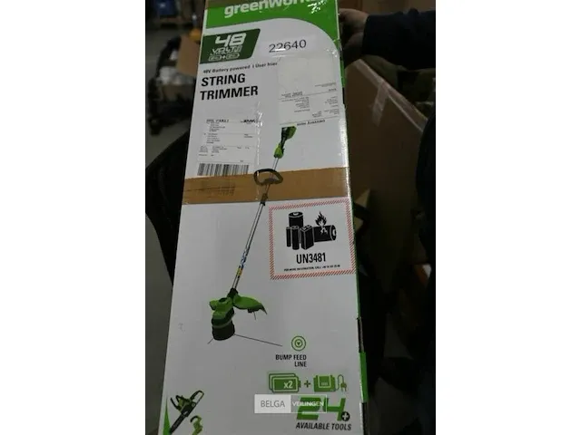 Greenworks g24x2ltk2x 48v accu grastrimmer met 2x 24v batterij en 24v acculader - afbeelding 5 van  5