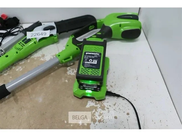Greenworks g40psfk2 accu hoogsnoeier met 40v batterij en 40v acculader - afbeelding 1 van  10