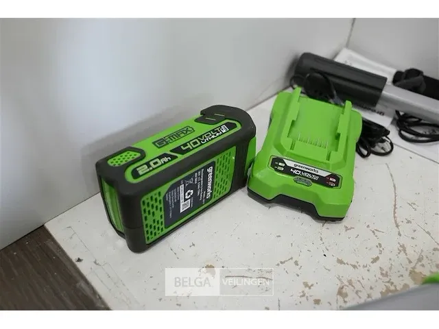 Greenworks g40psfk2 accu hoogsnoeier met 40v batterij en 40v acculader - afbeelding 10 van  10