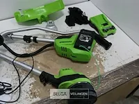 Greenworks gd24x2bcbk4x accu bosmaaier met 2x 24v batterij en 24v acculader - afbeelding 3 van  6