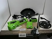Greenworks gd40bck2x accu bosmaaier met 40v batterij en 40v acculader - afbeelding 1 van  5