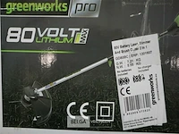 Greenworks gd80bc 80v accu trimmer zonder accu, wel lader - afbeelding 2 van  2