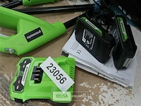 Greenworks gwgd24x2lmst36k2x 48v grasmaaier en 24v grastrimmer incl 2x 24 volt 2.0ah accu en lader - afbeelding 6 van  9