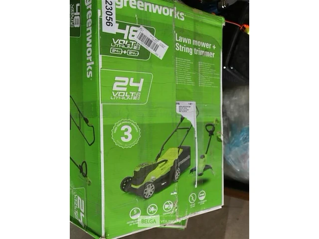 Greenworks gwgd24x2lmst36k2x 48v grasmaaier en 24v grastrimmer incl 2x 24 volt 2.0ah accu en lader - afbeelding 9 van  9