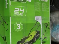 Greenworks gwgd24x2lmst36k2x 48v grasmaaier en 24v grastrimmer incl 2x 24 volt 2.0ah accu en lader - afbeelding 9 van  9