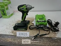 Greenworks impact driver accu slagmoersleutel met 24v batterij en 24v acculader