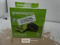 Greenworks impact driver accu slagmoersleutel met 24v batterij en 24v acculader - afbeelding 3 van  3