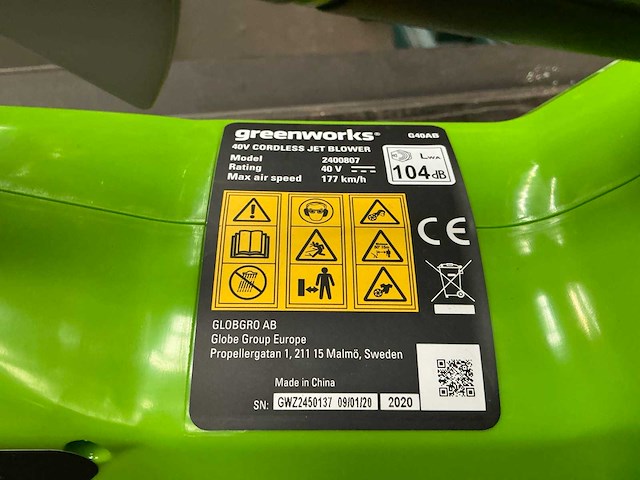 Greenworks kettingzaag en bladblazer - afbeelding 7 van  8