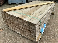 Grenen geïmpregneerde eind groef planken 3,2x12,5x180 eind groef planken (77x) - afbeelding 2 van  4