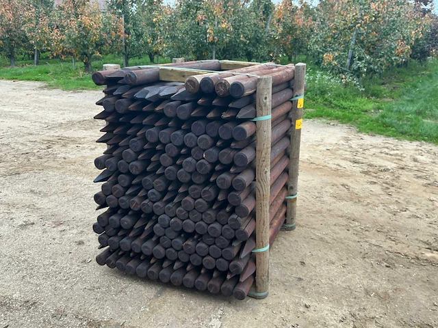 Grenen geïmpregneerde gefreesde paal 7x140 tuinpalen (200x) - afbeelding 3 van  3