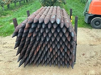 Grenen geïmpregneerde gefreesde paal 8x120 tuinpalen (150x) - afbeelding 2 van  3