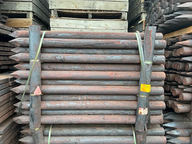 Grenen geïmpregneerde gefreesde paal 8x140 tuinpalen (150x) - afbeelding 1 van  3