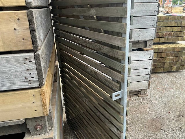 Grenen geïmpregneerde houten tuindeuren 5 stuks 100 x 180 houten tuin deur (5x) - afbeelding 4 van  5