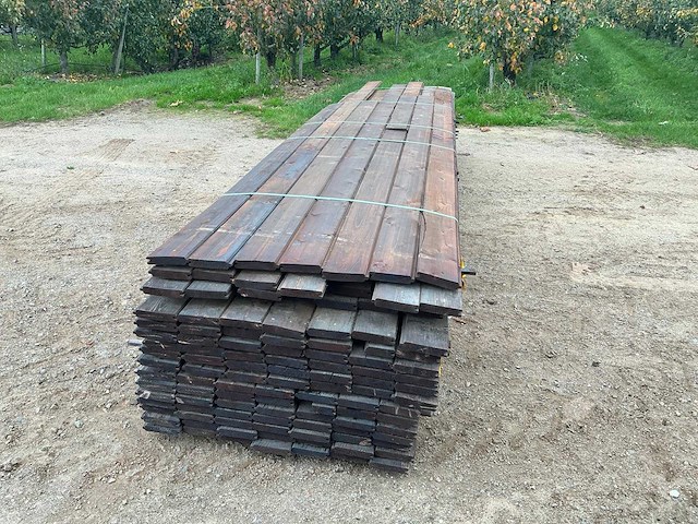 Grenen geïmpregneerde tand en groef planken 28x140x450 - garden board (91x) - afbeelding 4 van  4