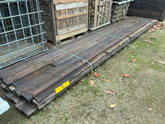 Grenen geïmpregneerde tand en groef planken 28x140x550 tuinplank (35x) - afbeelding 1 van  4
