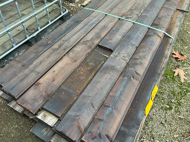 Grenen geïmpregneerde tand en groef planken 28x140x550 tuinplank (35x) - afbeelding 3 van  4