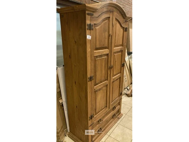 Grenen houten wijnkast - afbeelding 2 van  4