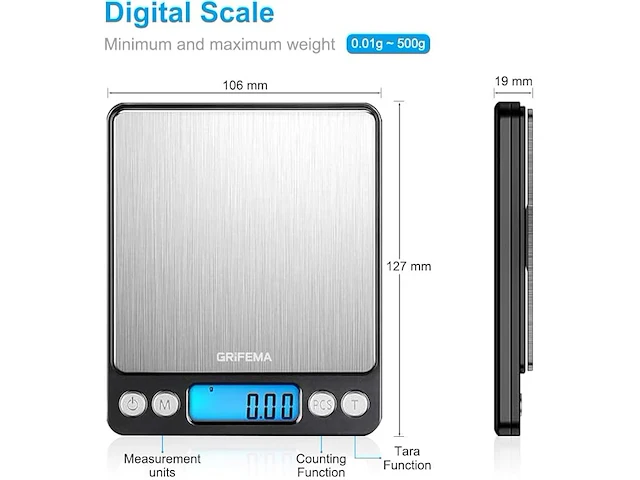 Grifema keukenweegschaal - afbeelding 3 van  5