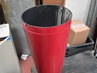 Grijs houten commode 3 laden, laden kastje 9 laden, oude dekenkist , 1 bloempot - afbeelding 5 van  11