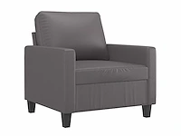 Grijze fauteuil 60 cm imitatieleer - afbeelding 3 van  9