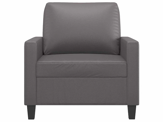 Grijze fauteuil 60 cm imitatieleer - afbeelding 4 van  9