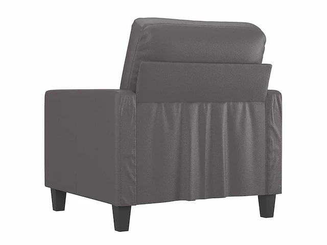 Grijze fauteuil 60 cm imitatieleer - afbeelding 6 van  9