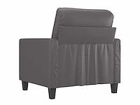 Grijze fauteuil 60 cm imitatieleer - afbeelding 6 van  9