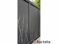 Grijze schuifpoort aluminium caminia 180 x 300 (winkelwaarde: 2.799 €) - afbeelding 2 van  8