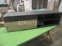 Grijze tv-standaard /140x 35x 37cm hoog - afbeelding 1 van  5