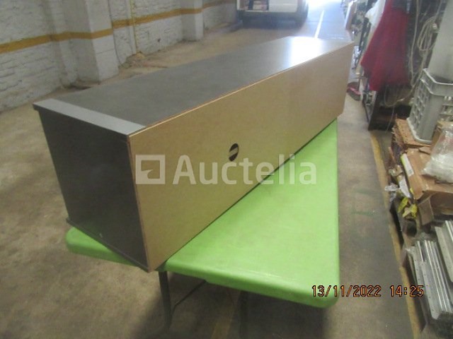 Grijze tv-standaard /140x 35x 37cm hoog - afbeelding 2 van  5