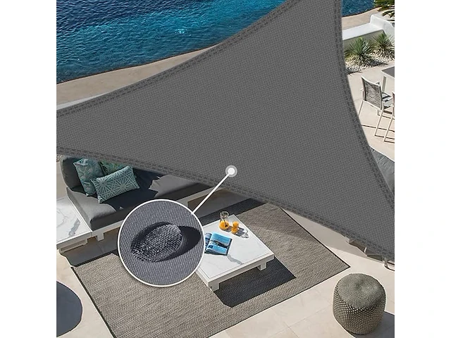 Gris antracita schaduwzeil 5x5x5m - afbeelding 1 van  1