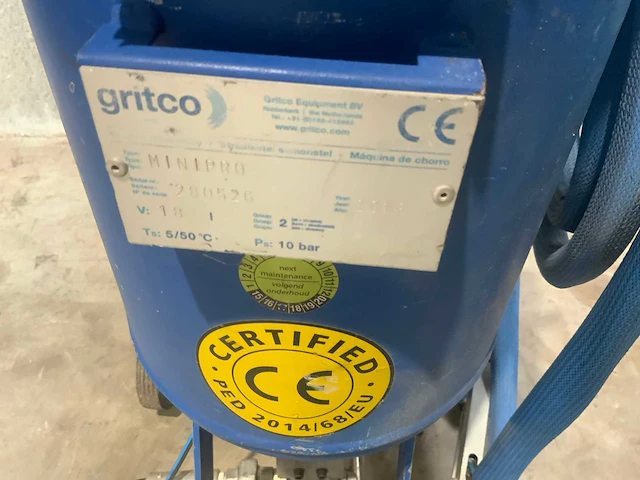 Gritco - gritco minipro 18l - various blasting equipment - afbeelding 4 van  7