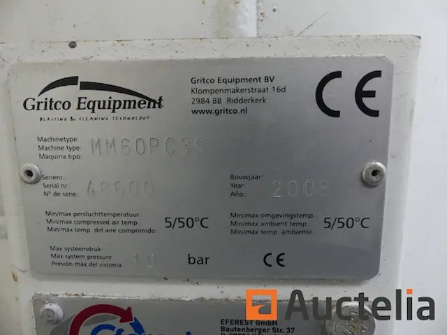 Gritco equipment mm60p03s zandstraalmachine - afbeelding 5 van  6