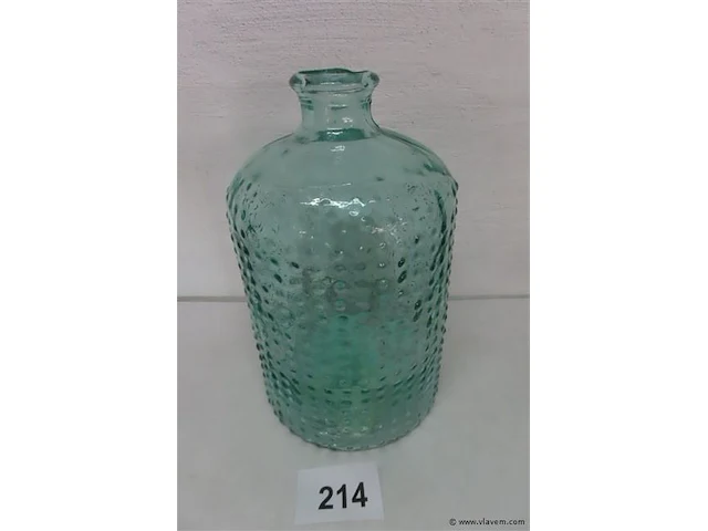 Groene decoratieve fles - afbeelding 1 van  3