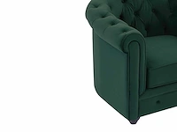 Groene fluwelen 2-zitsbank - afbeelding 4 van  6