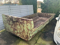 Groene lage container afzet afvalcontainer - afbeelding 1 van  2