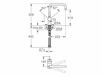 Grohe - vento 30429000 - keukenmengkraan - afbeelding 3 van  3