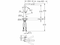 Grohe essence new 30270gn0 keukenmengkraan - afbeelding 3 van  3