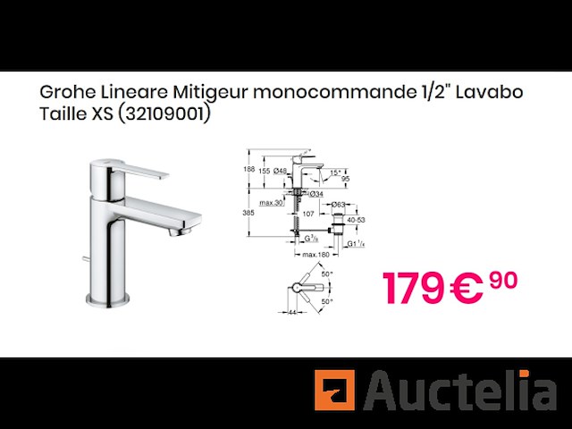 Grohe lineare wastafelmengkraan - afbeelding 1 van  1