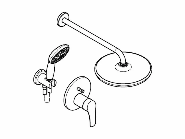 Grohe quickfix start - inbouw doucheset, diameter 25 cm, 2 stralen, chroom 25292000 - afbeelding 6 van  6