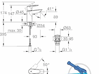 Grohe startedge - eengreeps wastafelkraan - afbeelding 3 van  7